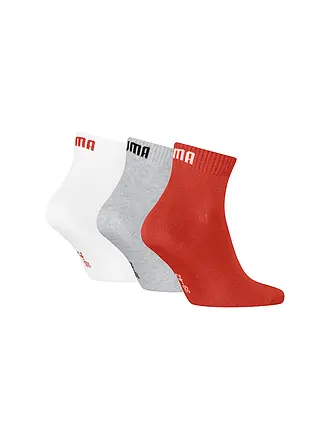 PUMA | Chaussettes de loisirs Quarter Plain, lot de 3 | rot